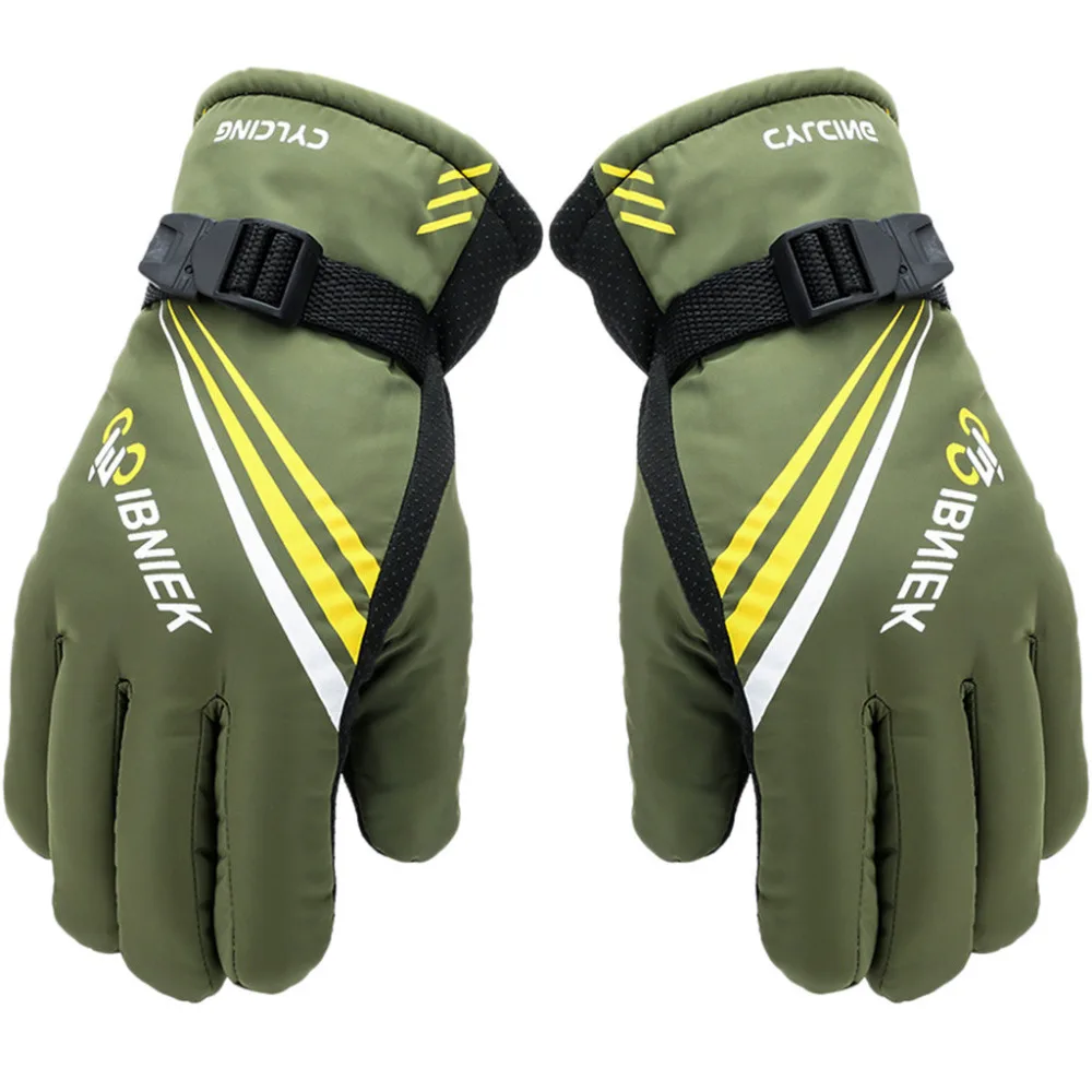 One Size Multicolor Men Winter Thermal Gloves Outdoor Motorcycle Riding Windproof Warm Non-slip Thicken Ski #3N23 | Спорт и