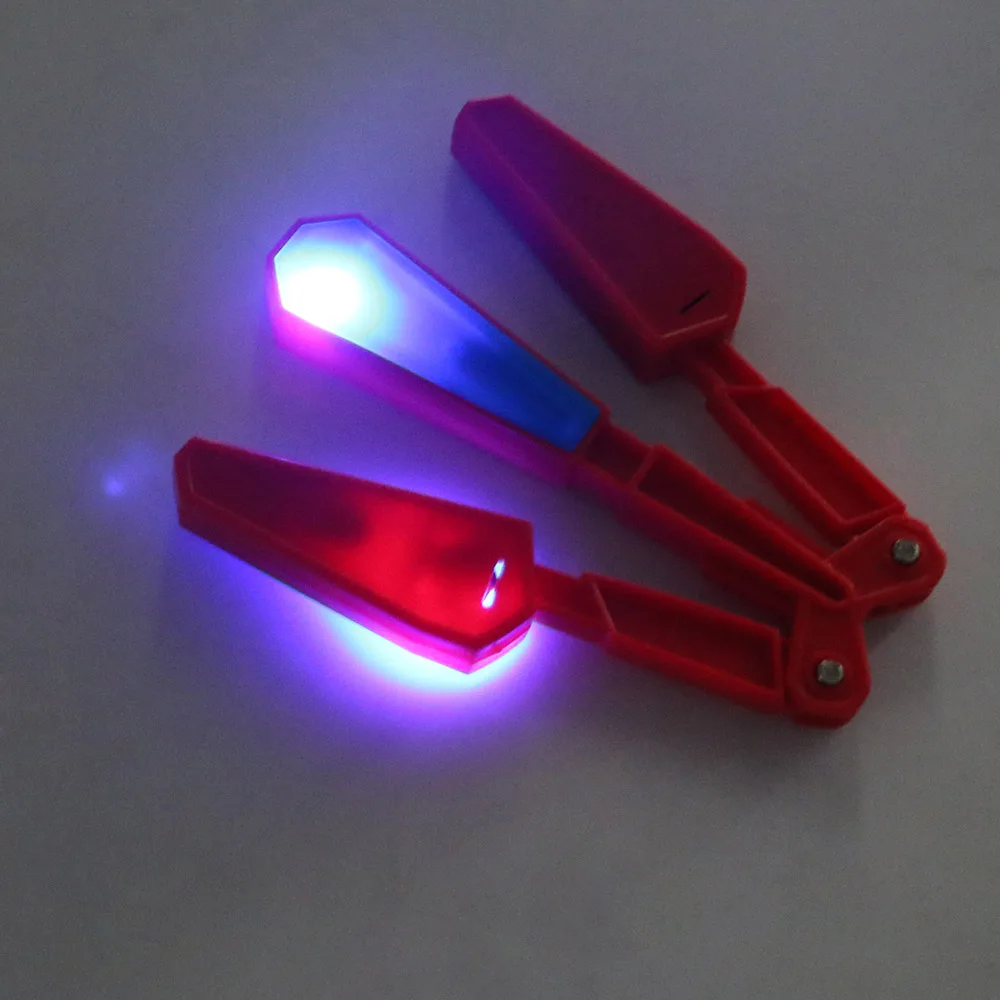 Дети бабочка нож Флиппер флип игрушки с светодиодный свет игрушка бесконечная