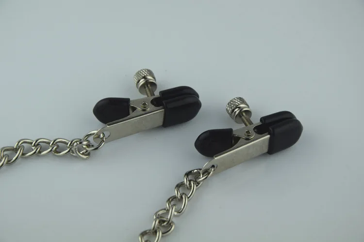 Секс игрушки зажимы для сосков с металлической цепочкой 30 см клиторальный