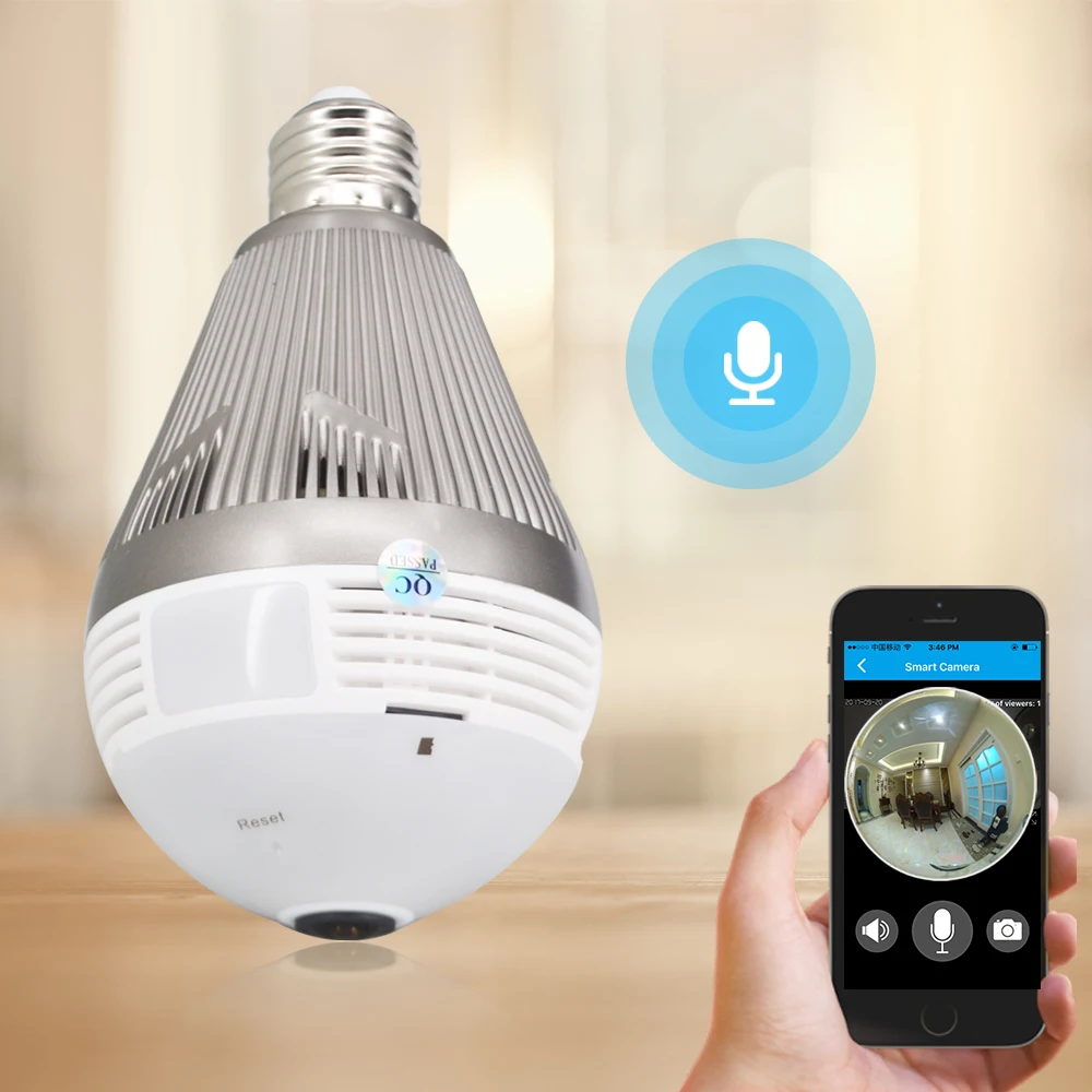Купольная ip камера CTVMAN 360 960p 3 Мп 5 Full HD лампа рыбий глаз Wi Fi IP домашняя