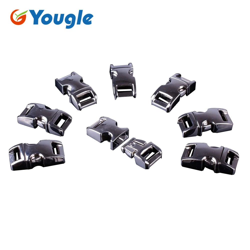 10 шт./лот 3/8 &quotметаллическая Боковая Пряжка для Паракорда браслет Бесплатная