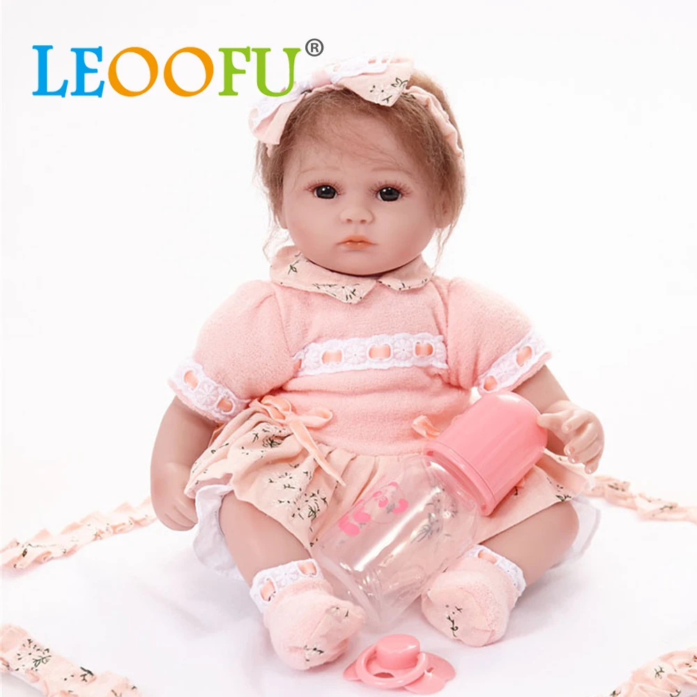 LEOOFU 16 дюймов силиконовая кукла реборн дети playmate подарок для девочек baby alive мягкие