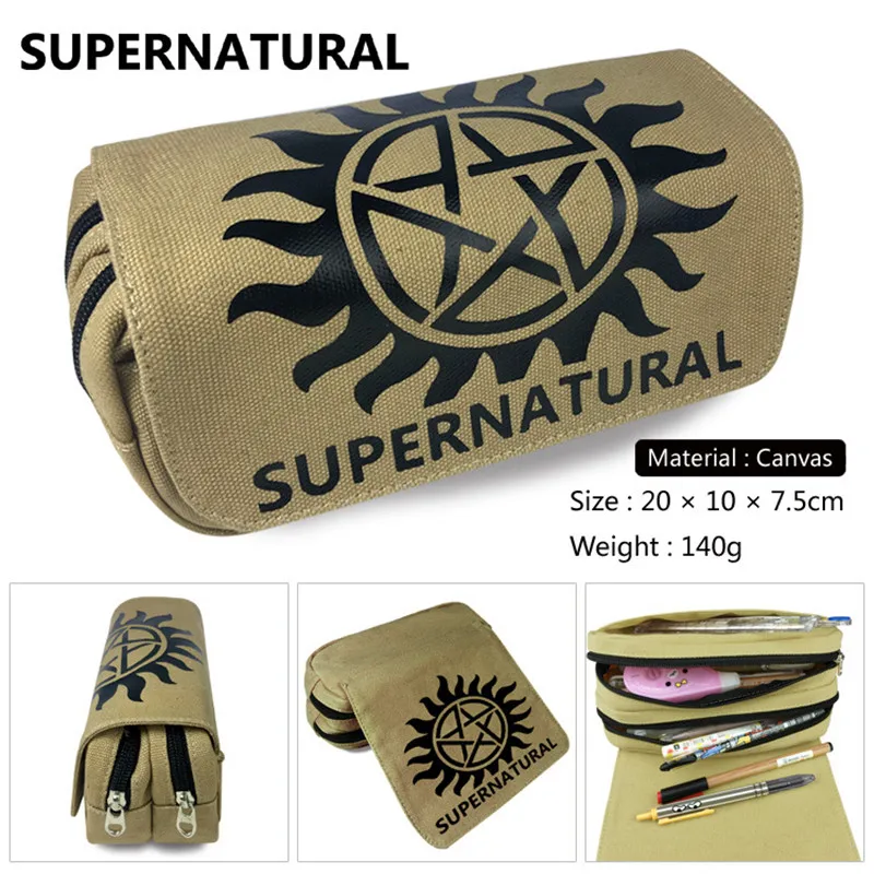 Сверхъестественное SPN кошелек сумка на молнии Карандаш чехол косметичка