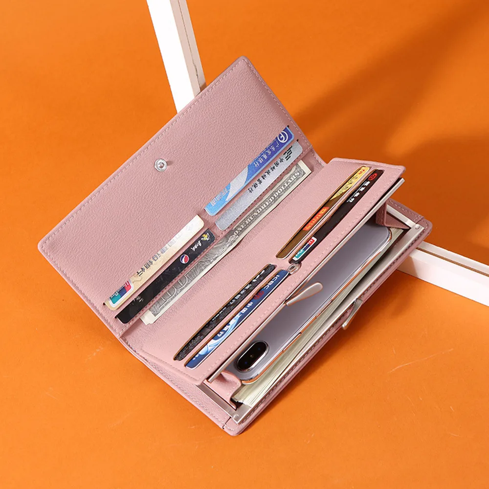 Роскошные модные кошельки длинный большой кожаный женский кошелек Cuzdan Walet Kashelek