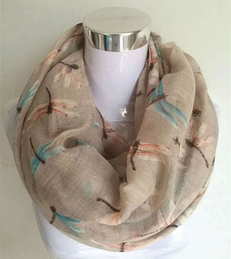 Женское кольцо с принтом животных шарф стрекоза женские шарфы из пашмины лидер