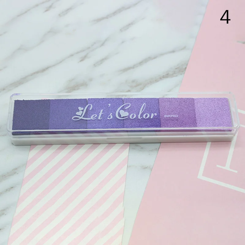 Fingerprint Ink Pad Gradient Color Rubber Inkpad Stamp Finger Print For Children Kids WXV Sale | Дом и сад