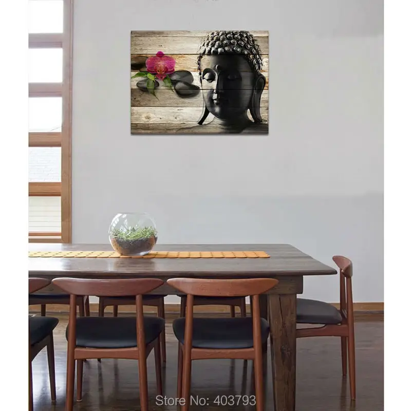 Будда холст стены искусства хорошо разработанный двойной экспозиции
