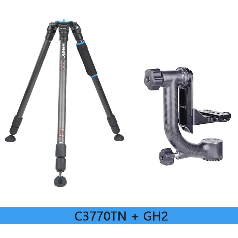 C3770TN GH2 Benro C3770TN штатив комбинированные Углеродные волоконные штативы с чашей 75 мм 3 секции Максимальная загрузка 18 кг DHL - Цвет: C3770TN GH2