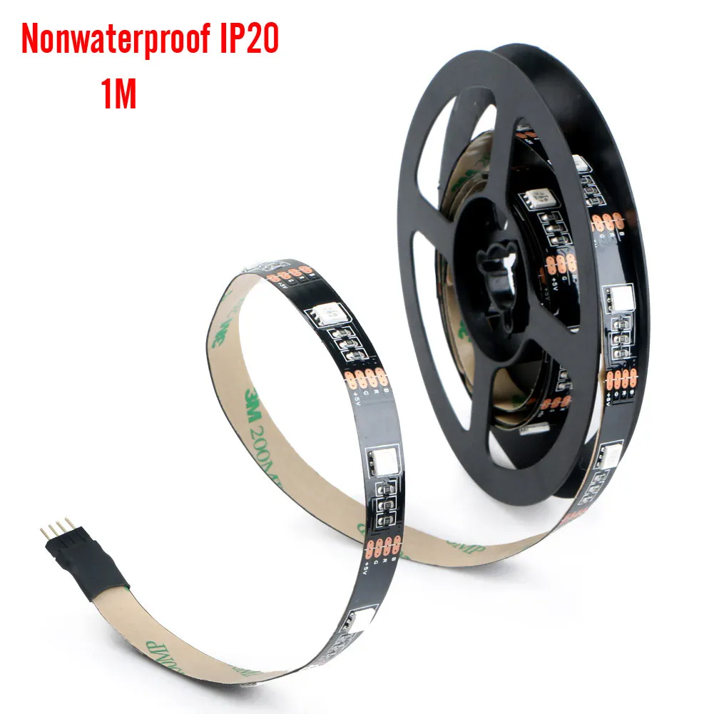 Гибкая светодиодная лента SMD5050 с USB 5 В 1 м/2 м + Пульт ДУ на 24 кнопки IP20/IP65|tv background