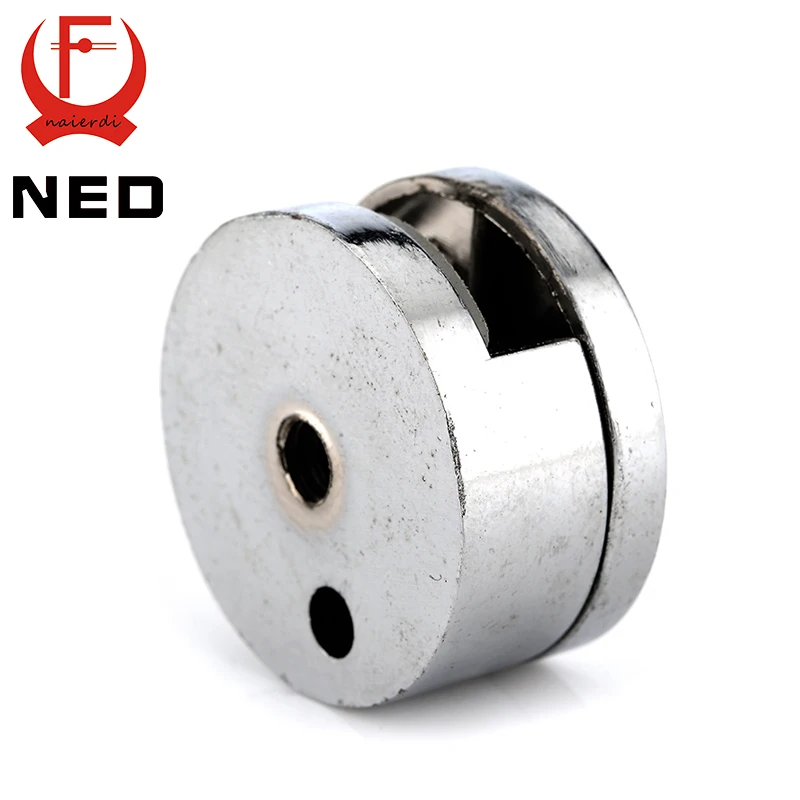 Круглые зеркальные стеклянные зажимы оцинкованные полки из сплава с поддержкой