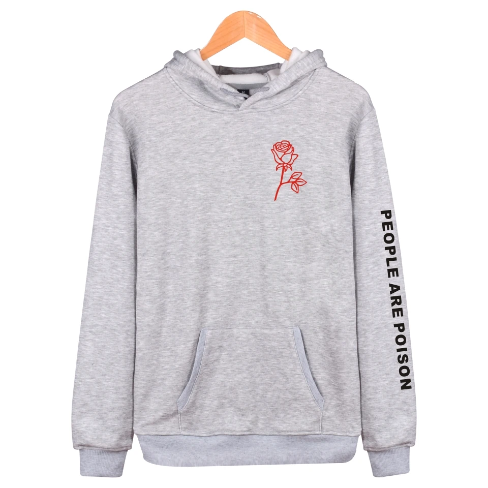 People Are Poison Rose Print Hoodie Sweatshirt - Tumblr Inspired Pastel Grunge Aesthetic Pale Hoodies Jacket Clothing image 3