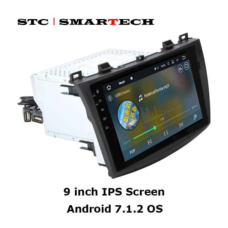 Автомобильный GPS навигатор SMARTECH 2 din Android 7.1.2 OS для Mazda 3 Axela 9 дюймов IPS экран