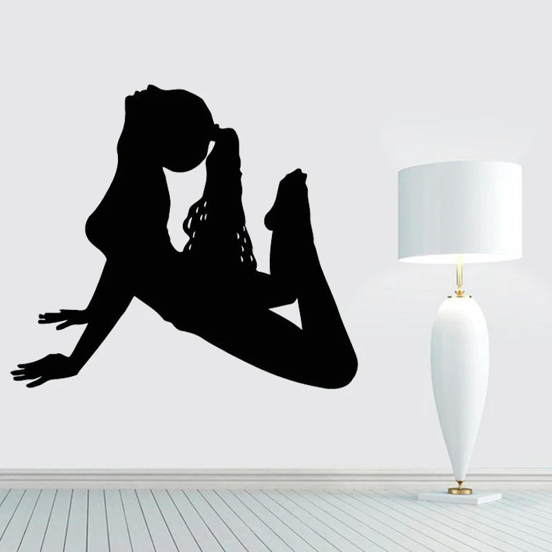 

Women Yoga Fitness Exercice Wall Sticker Gym Yoga Pose Sport Wall Decals Home Decor Living Room Art Murals Girls Bedroom Decal