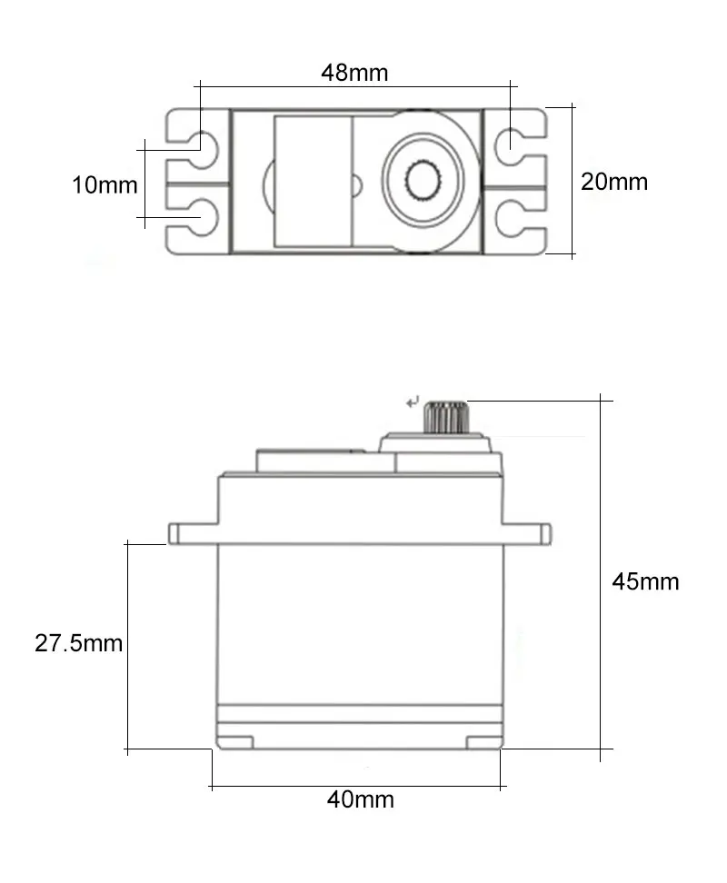 JX PDI 6225MG 300 градусов 6 0 V 25 кг Ультра Высокий крутящий момент CNC алюминиевый средней