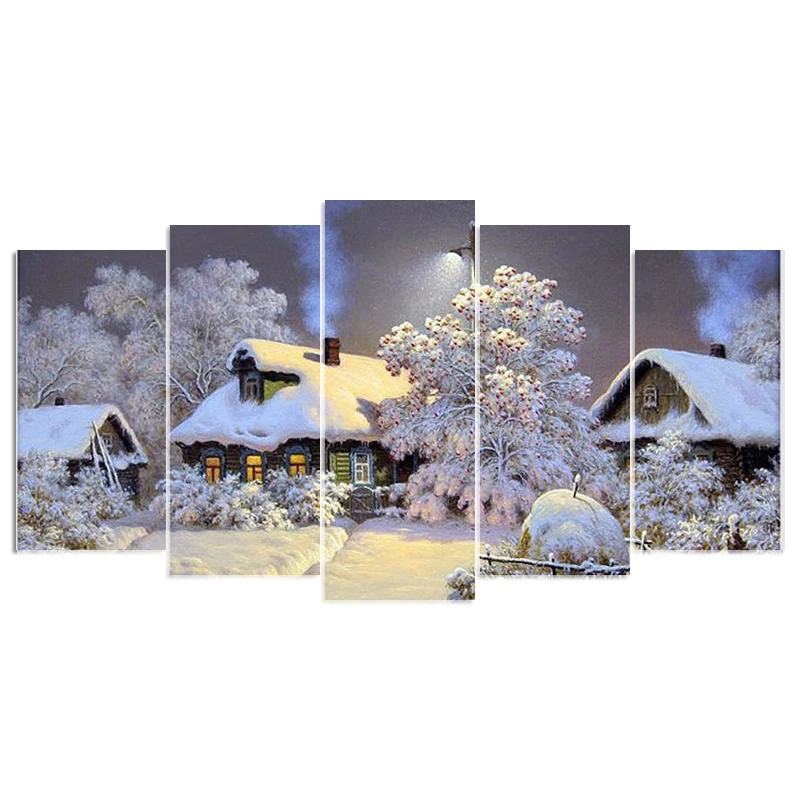 

5PCS Multi-picture Combination 5D DIY Diamond Painting Cross Stitch full Rhinestone Diamonds Embroidery mosaic