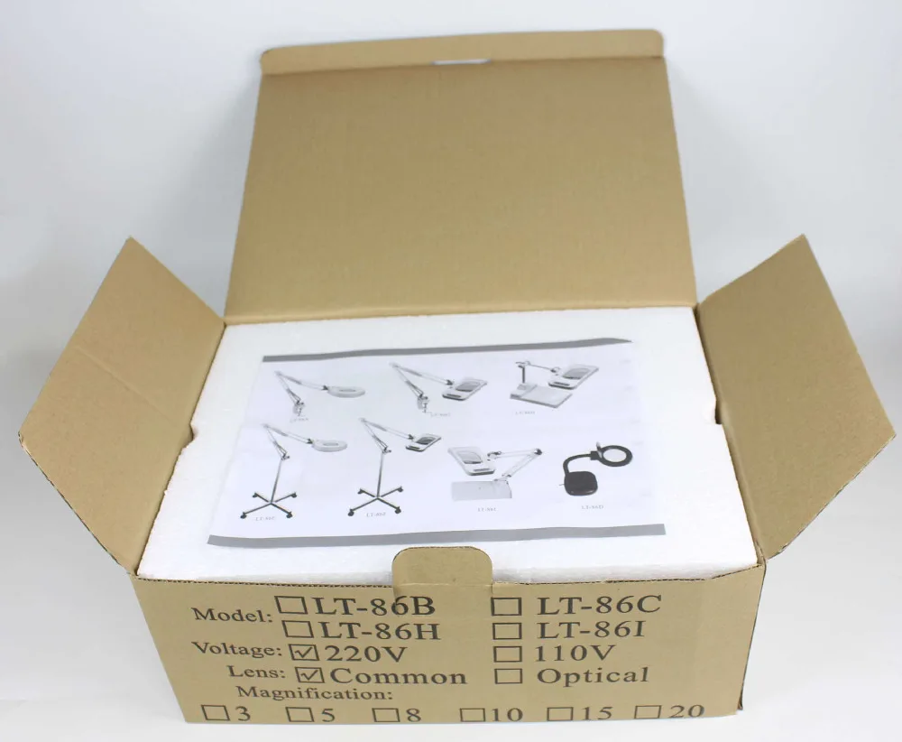 Настольная Светодиодная лампа с увеличительным стеклом 220 В перем. Тока 10X