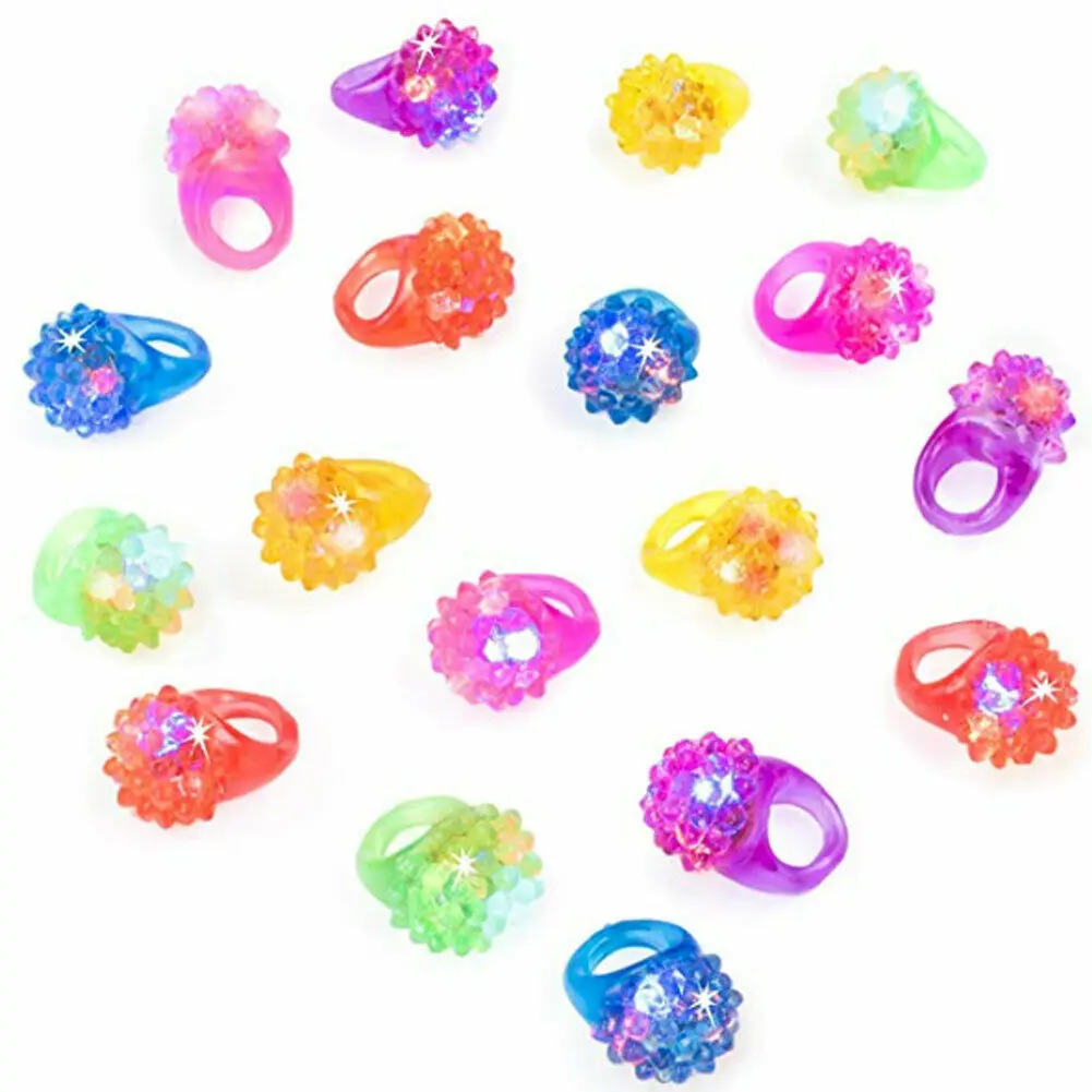 10 шт. мигающий кольца Красочный Светодиодный светильник на ухабистой из