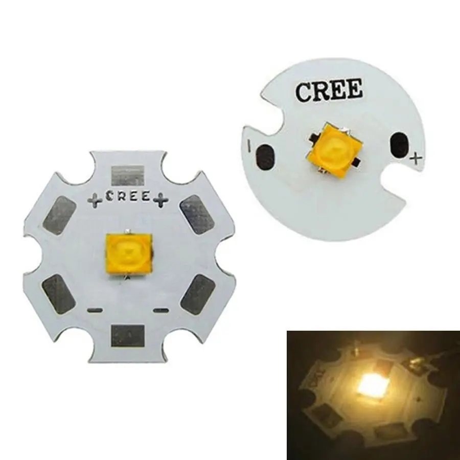 Оригинальный CREE (10 Вт XML T6/L2) (3 XPE R3/XRE Q5) (R5 5 XTE/XPG2) Теплый Холодный белый красный