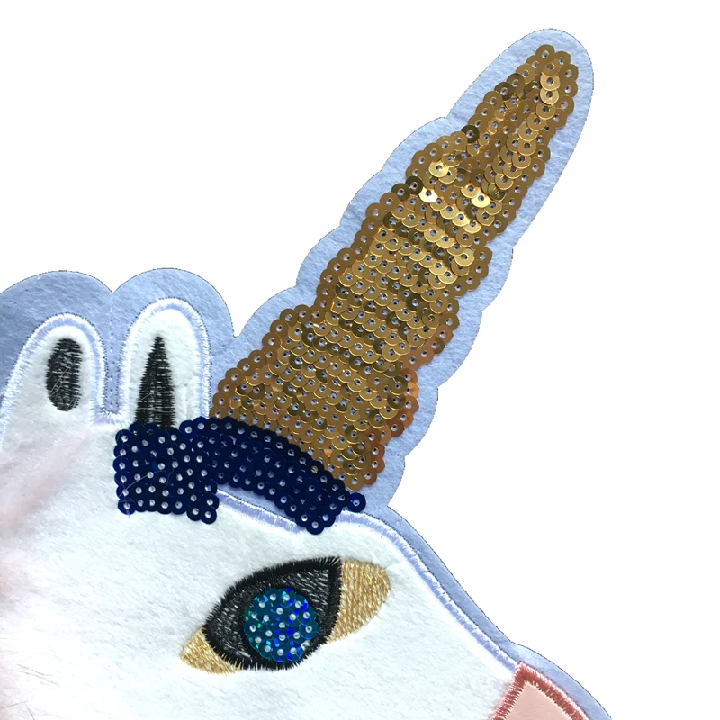 Комплект из 2 предметов крупные блестки нашивки в форме единорога для шитья