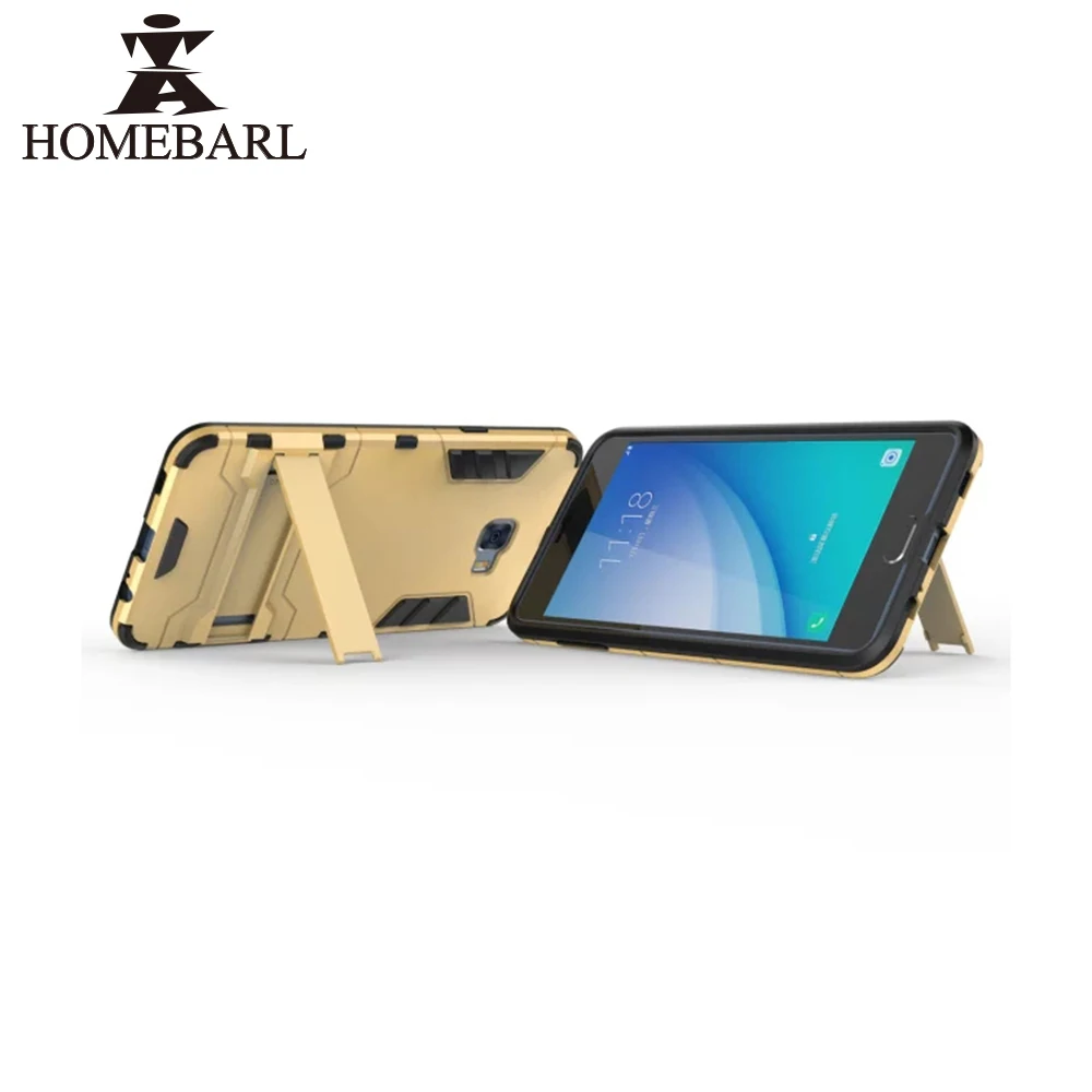 HOMEBARL Гибридный Dual Heavy Duty TPU + PC Железный человек Броня 3D чехол для samsung C5 C7 про