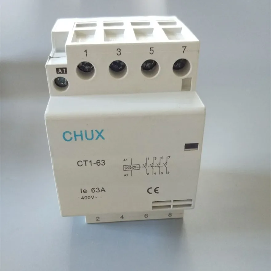 2NO + 2NC 4P CT1 63A 400v 50/ 60HZ Din rail AC контактор для дома | Обустройство