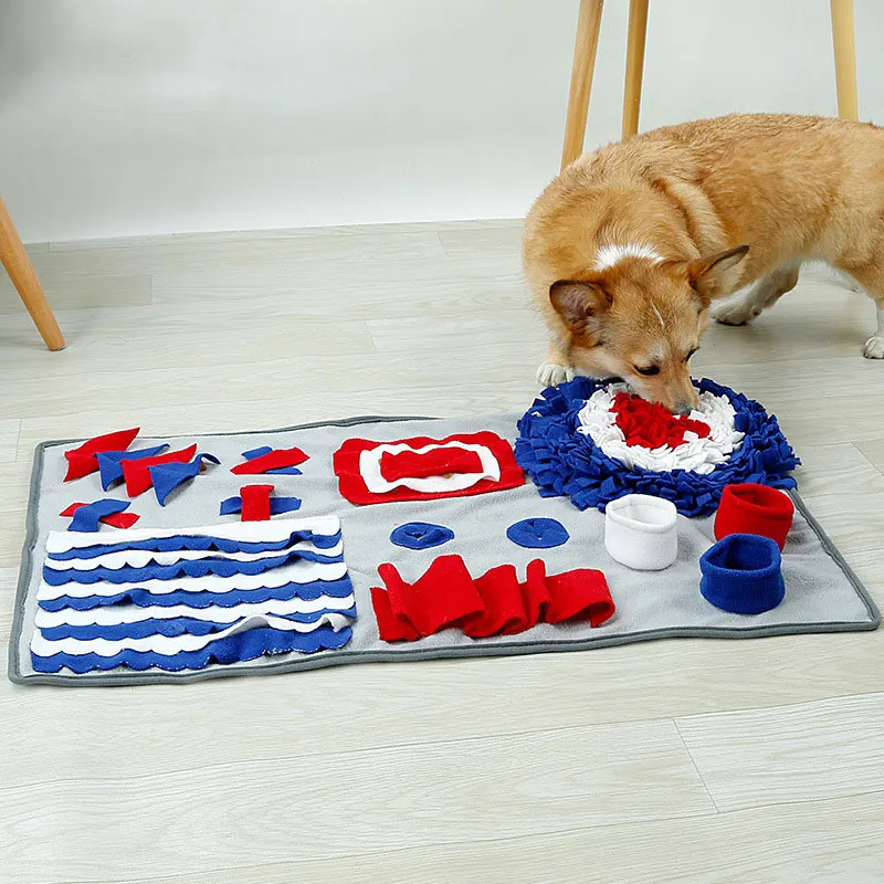 SENYEPETSPet Olfactory Mat Bite Resistant Puzzle Toy Dog Smell Relieve Press Prevent Choking Environmental Training Blanket |