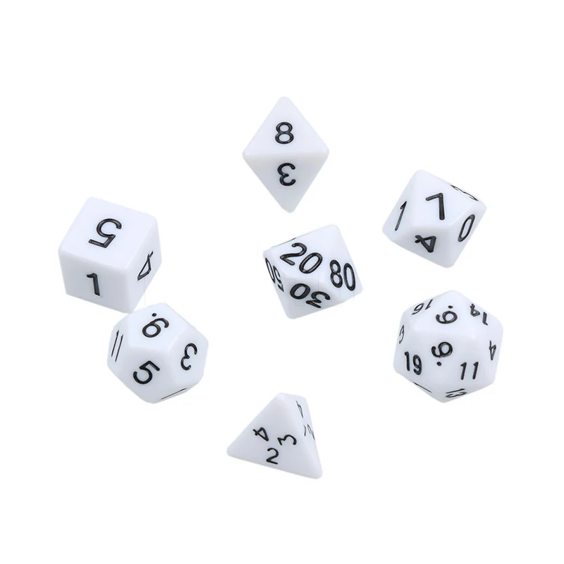 7 шт./компл. продвижение набор Игральный костей d & d4 d6 d8 d10 % d12 d20 многогранные