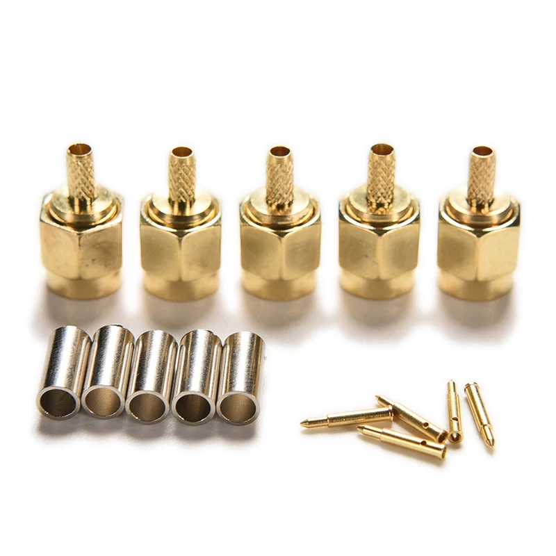 SMA male plug RF coax connector crimp for RG316 RG174 LMR100 Cable Straight Goldplated NEW wholesale | Компьютеры и офис