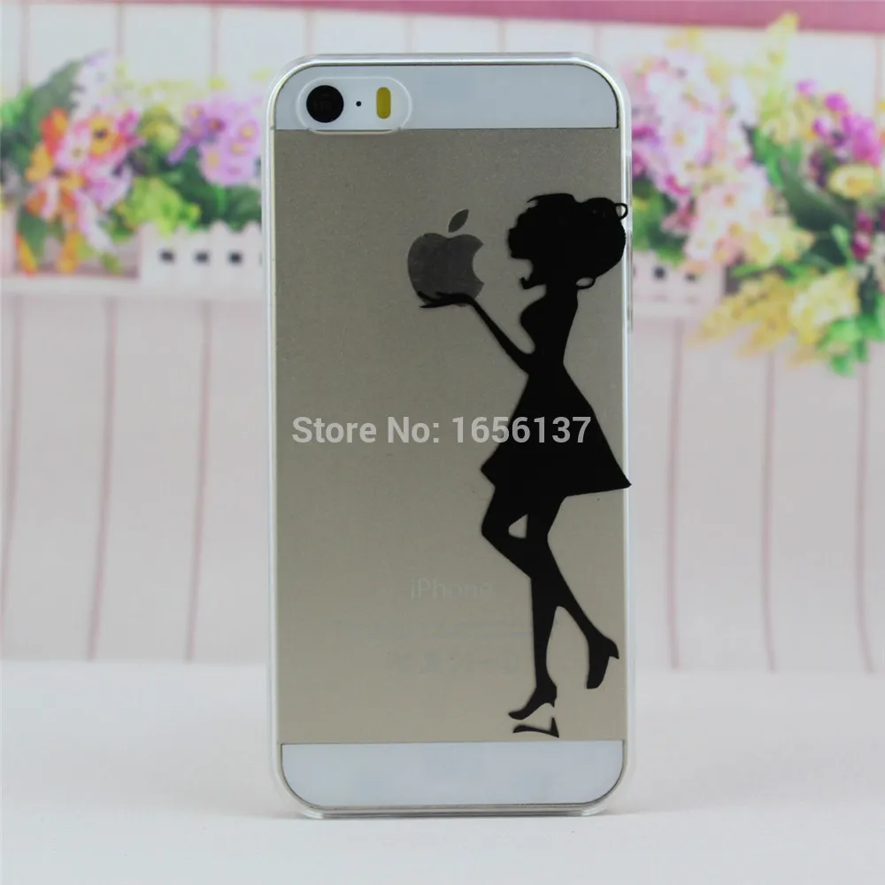 Ультра тонкий жесткий ПК чехол для Apple iPhone 4 4S iPhone4 iPhone4s логотип прозрачный модный