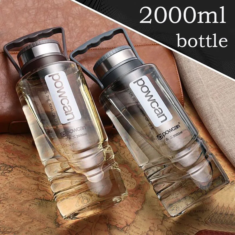 Новинка 2000 мл 2 литра неразбиваемая BPA пластиковая бутылка для воды походы в горы Тур скалолазание Спорт Фитнес Рыбалка бутылка для воды