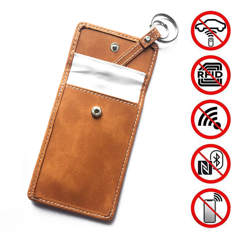Кожаный чехол для ключей 1 шт. WIFI/GSM/LTE/NFC/RFID|Футляр автомобильного ключа| |