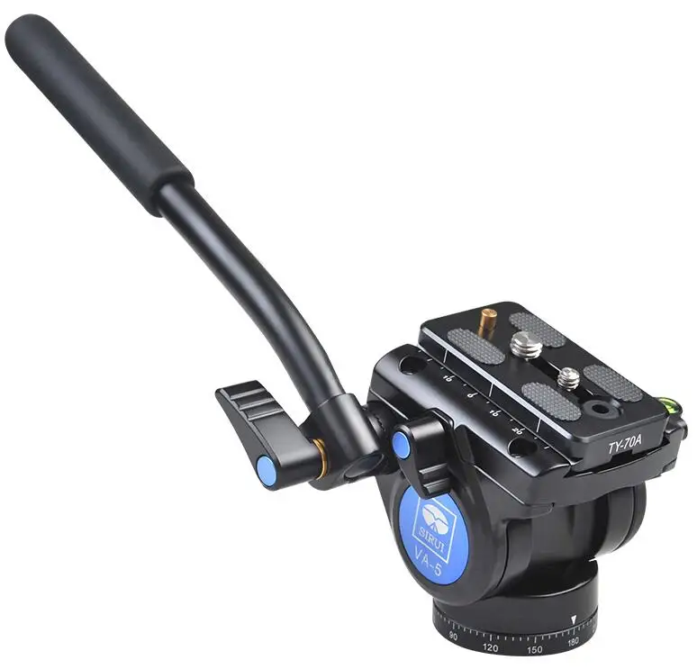 Видеоголовка SIRUI с быстроразъемной пластиной совместимая Arca Swiss функцией