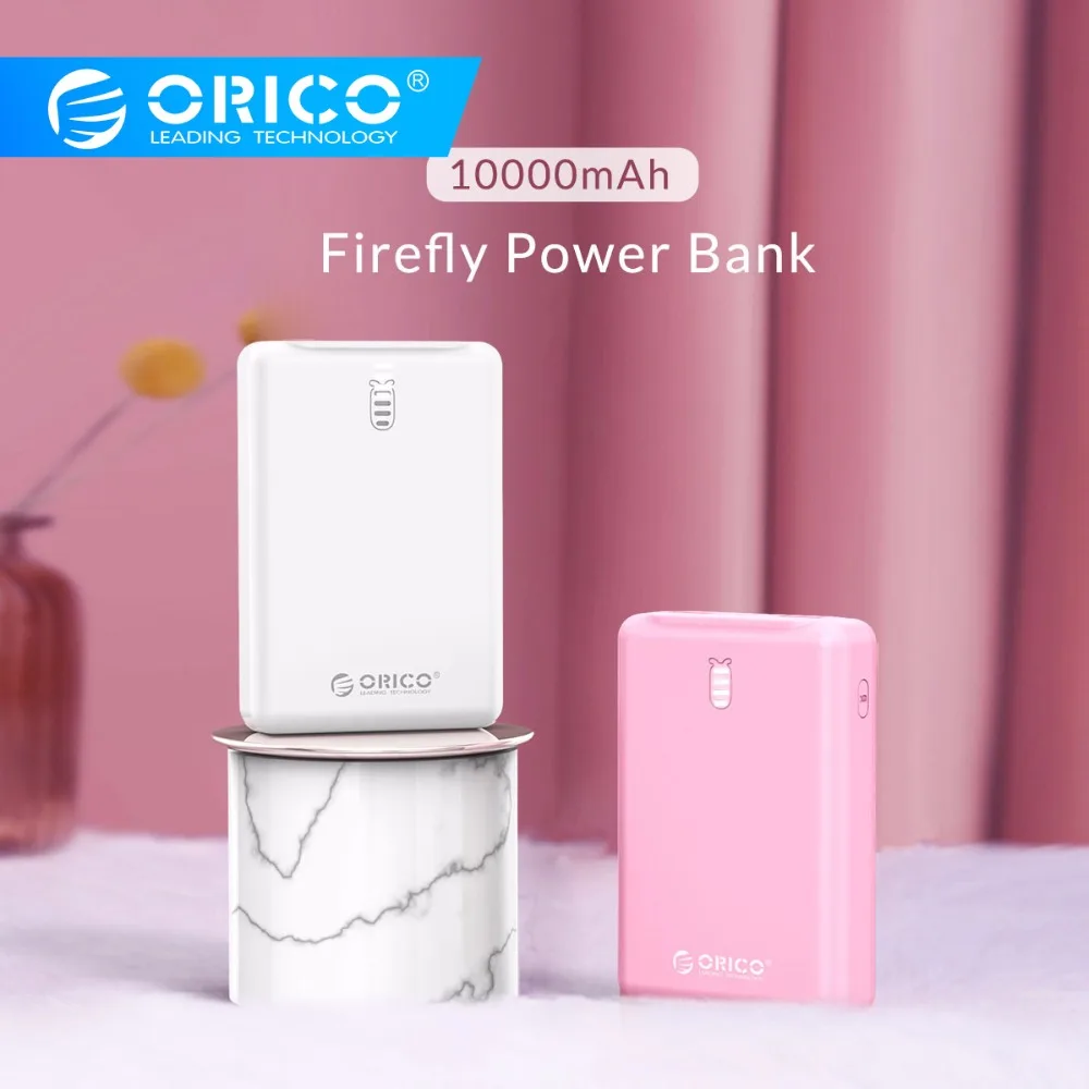ORICO 10000mAh двойной USB светодиодный 5V 2A внешний аккумулятор блок питания телефон