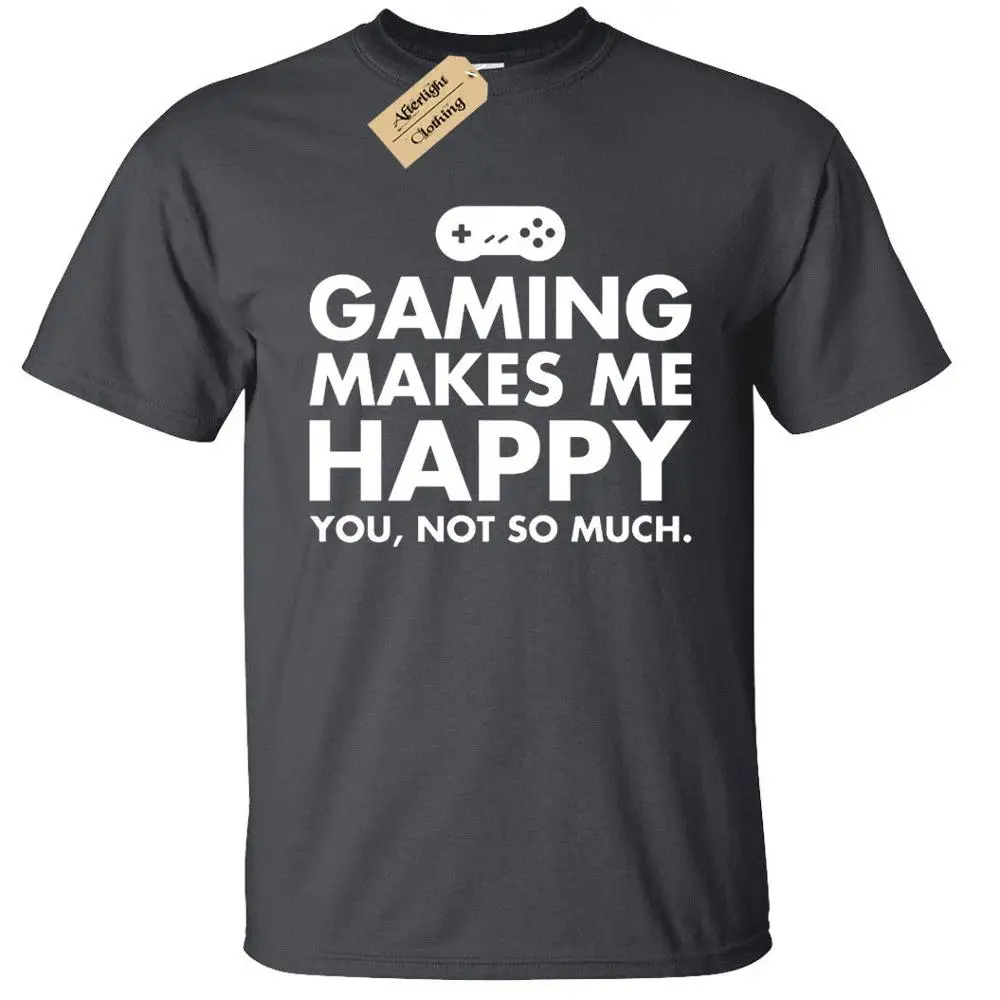 GAMING Make ME HAPPY футболка Веселая Мужская для компьютерщика геймера ps4 xbox one pc консоль