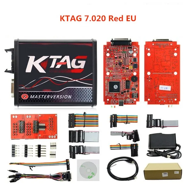KTAG V7.020 Red EU KTAG V7.020 KESS V2 V5.017 SW V2.23 v2.47 2,47 мастер ЭБУ чип инструмент настройки KTAG 7,020 лучше KTAG V7.003 - Цвет: KTAG V7.020 Red EU