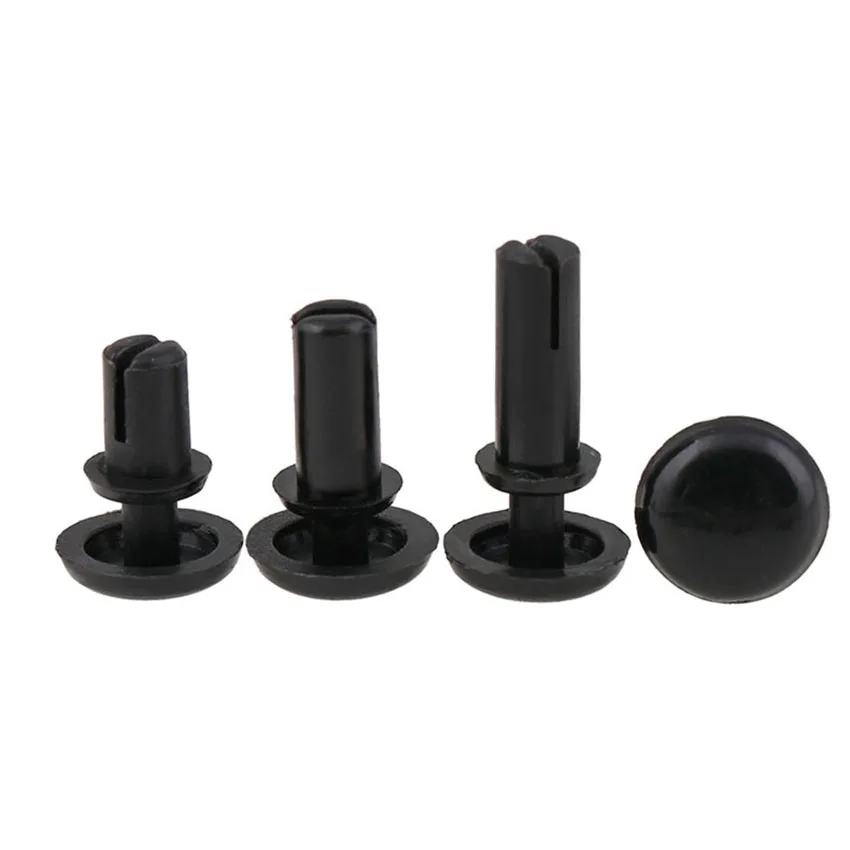 

100pcs/lot R2024- R3580 Type Nylon Rivets Black Plastic Nylon Rivets