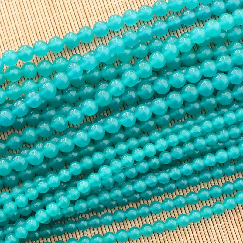 Круглые бусины светло-голубого цвета 6-12 мм 15 дюймов для изготовления ювелирных