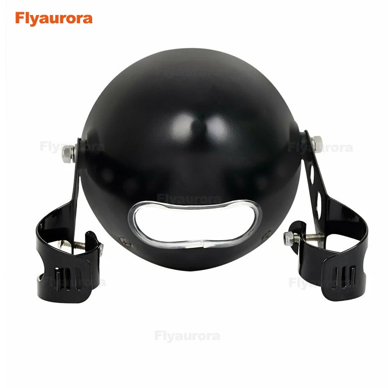 black 5,7" moto rcycle фар moto черный moto rcycle СВЕТОДИОДНЫЙ Ведро фары Корпус кронштейн светодиодный лампы фар - Цвет: black