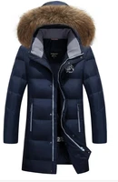 2016 new mens coat jacket in the long section of male raccoon fur and fertilizer tycoon thickened winter coat size 7xl