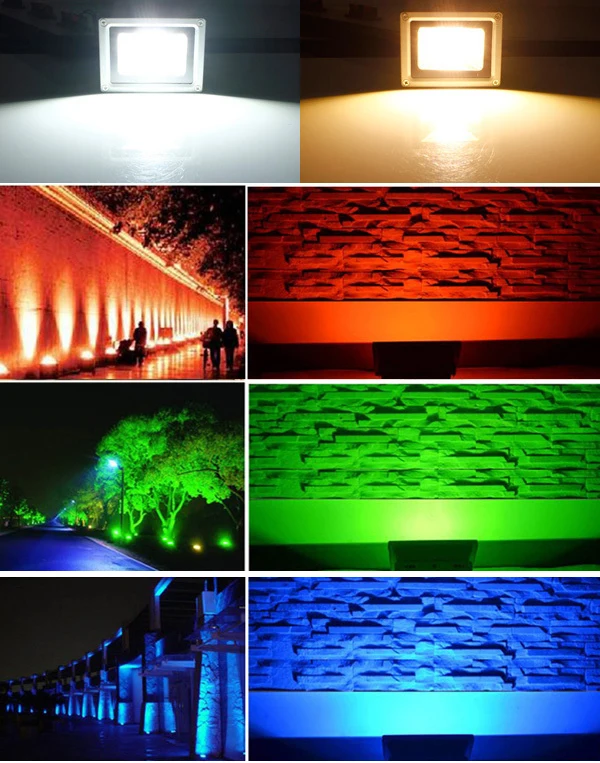 10 Вт Светодиодный прожектор белый/теплый белый/красный/зеленый/синий/RGB Открытый водонепроницаемый IP65 многоцветный прожектор+ 24key ИК пульт дистанционного управления AC 85-265 в
