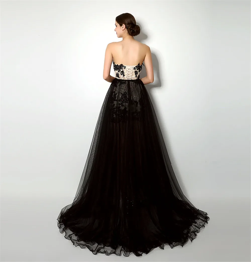 elegant Detachable prom dresses 2017 new sweetheart women pageant gown tulle formal evening party vestido de festa | Свадьбы и