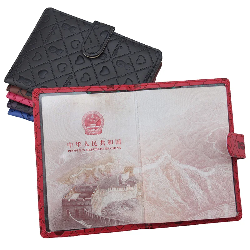 Solid Color Soft Dress Sweet Cat Buckles Passport holder PU Leather ID Card Travel Ticket Pouch Packages passport Cover | Багаж и сумки
