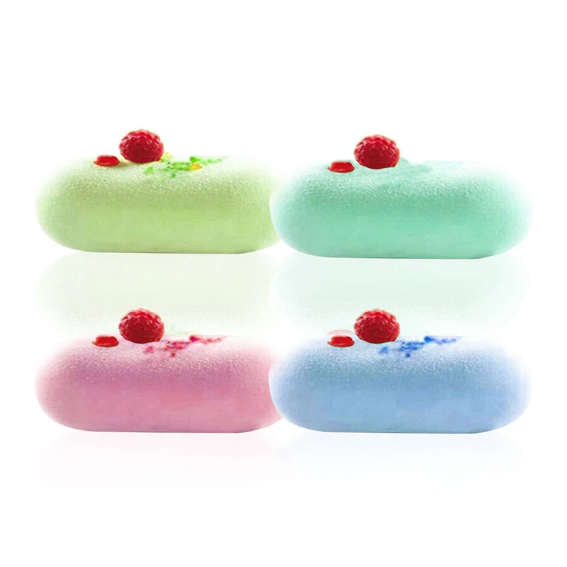New 5 отверстий Oval подушка в форме силиконовые формы DIY мыло желе мусс Шоколад
