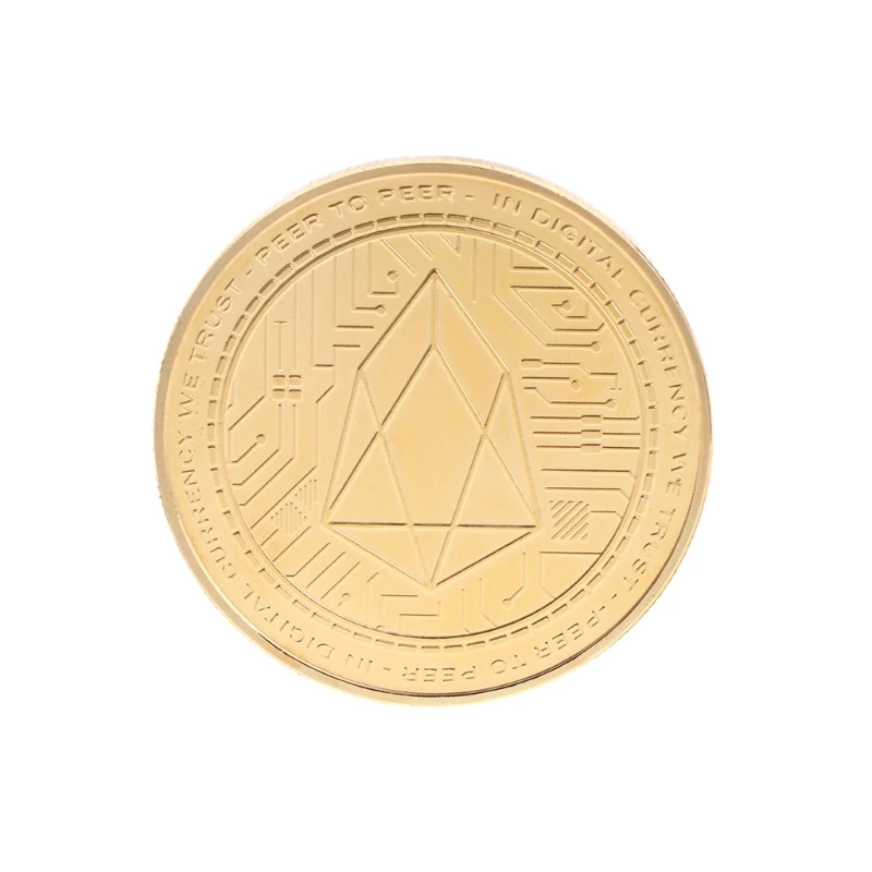 Памятная монета EOS цифровая валюта Серебряная Золотая Коллекция Художественный