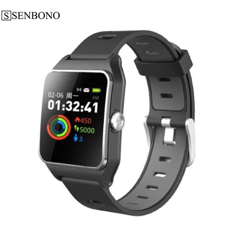 SENBONO IP68 Водонепроницаемые gps умные часы P1C цветной экран монитор сердечного ритма мульти-спортивный режим фитнес-трекер умные часы