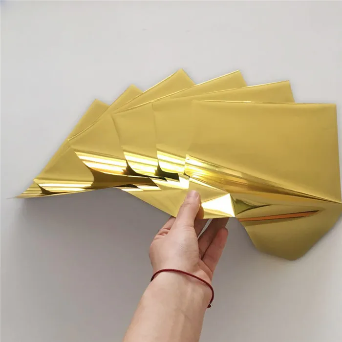 Myfoils Голографическая фольга розового цвета горячего тиснения для лазерного принтера minc ламинатор для печати фольги свадебная карта/Этикетка/логотип - Цвет: Gold