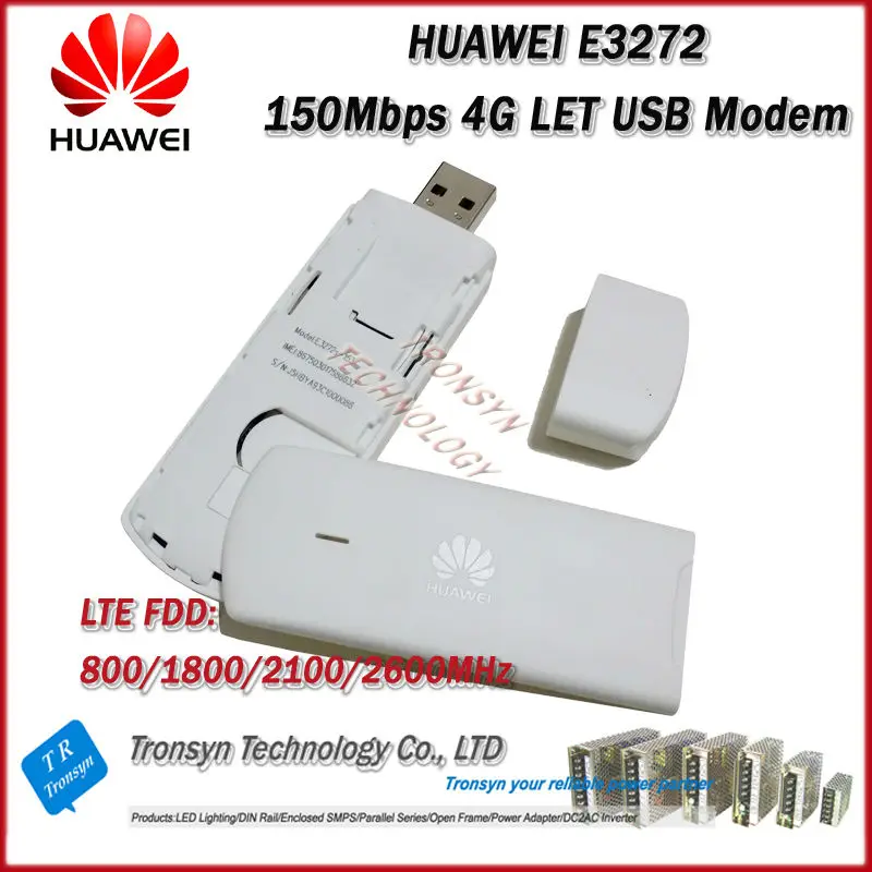 Новое поступление Оригинальный разблокированный LTE FDD 150 Мбит/с HUAWEI E3272 4G модем с