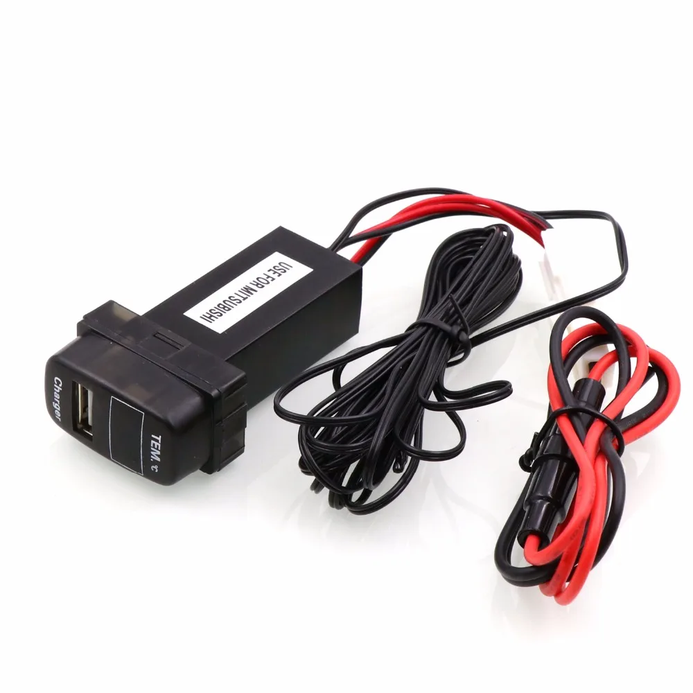 Автомобильное зарядное устройство с USB интерфейсом 5 в 2 1 А и термометром для