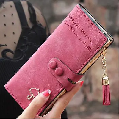 Новинка 2017 Модный женский Кожаный Клатч с кисточками кошелек на молнии и