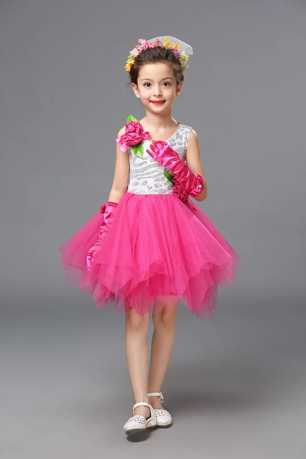 Детский танцевальный костюм принцессы белая балетная пачка 8 цветов|ballet clothes